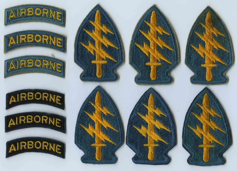 US Army RANGER OD Green & Black Airborne Para C/E tab arc patch 