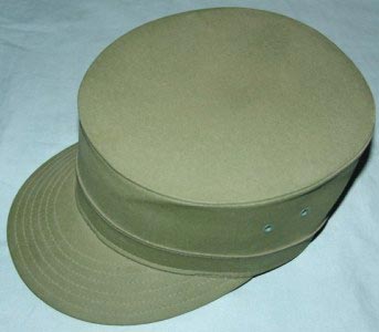 Genuine Vintage Army Issue Green Crap Hat Fatigue Cap Combat Cap 58cm Band 